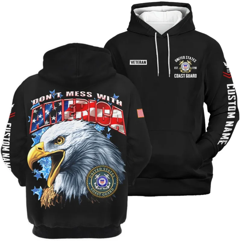 Dont Mess With America Veteran U.S. Coast Guard Apparel All Over Prints BLVTR240724A1CG - Hoodie