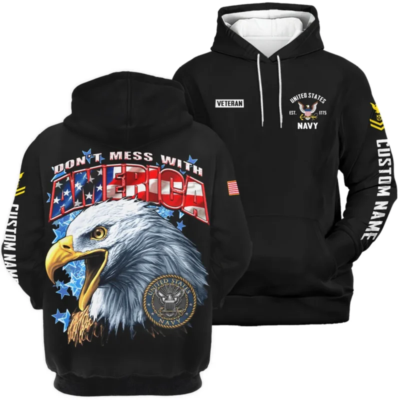 Dont Mess With America Veteran U.S. Navy Apparel All Over Prints BLVTR240724A1NV - Hoodie