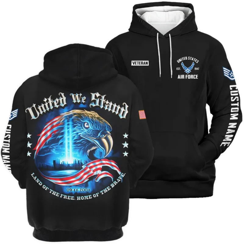 United We Stand 09-11-2001 Veteran U.S. Air Force Apparel All Over Prints BLVTR240724A2AF - Hoodie