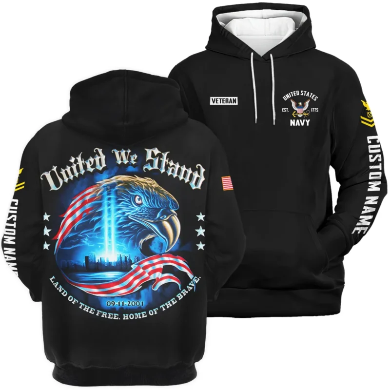 United We Stand 09-11-2001 Veteran U.S. Navy Apparel All Over Prints BLVTR240724A2NV - Hoodie