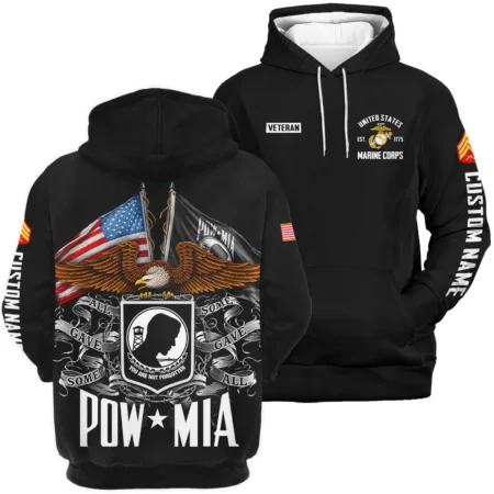 POW MIA All Gave Some Some Gave All Veteran U.S. Marine Corps Apparel All Over Prints BLVTR260724A1MC - Hoodie