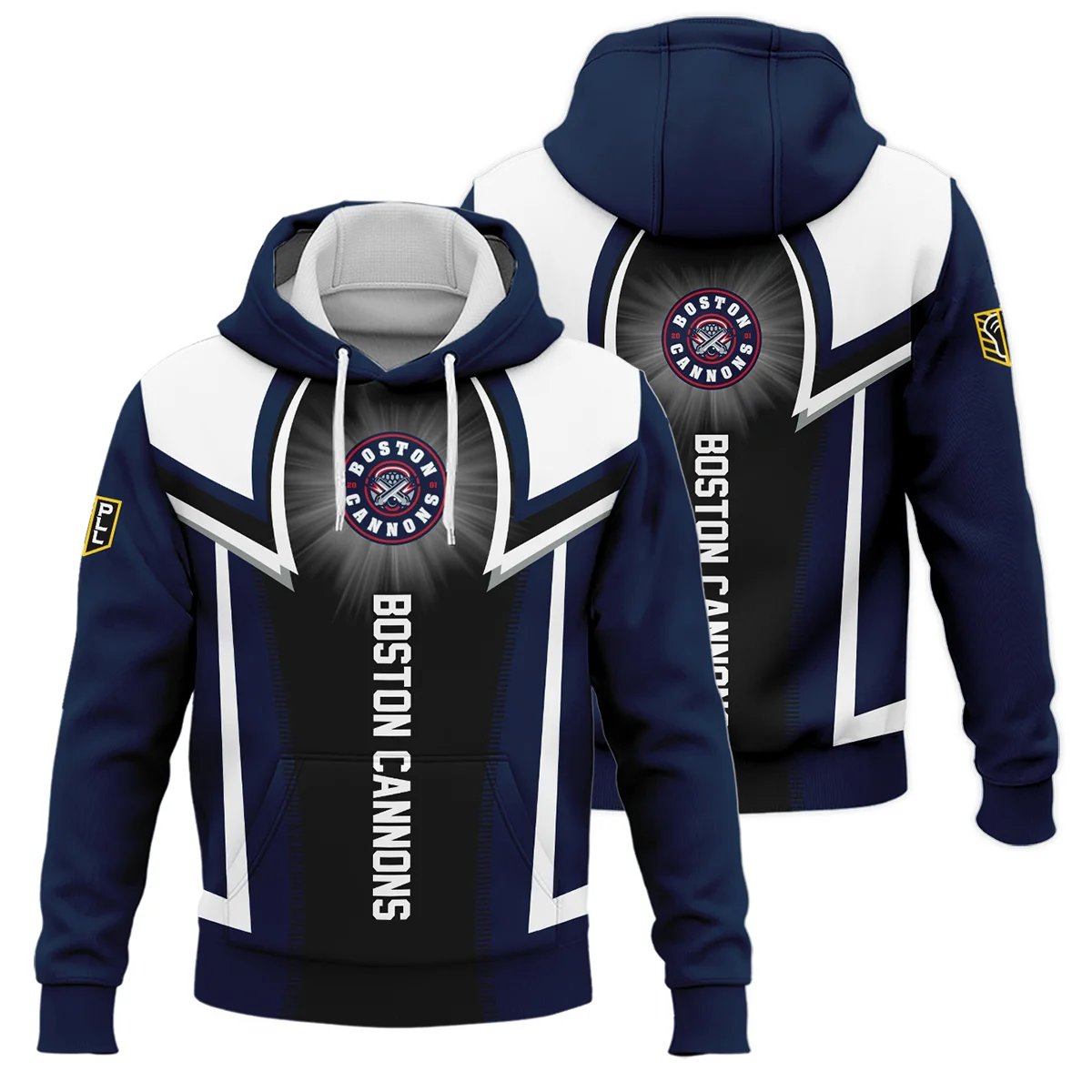 Background Color Mix Hoodie Boston Cannons Premier Lacrosse League All Over Prints HOPLL220724A01BOSHD