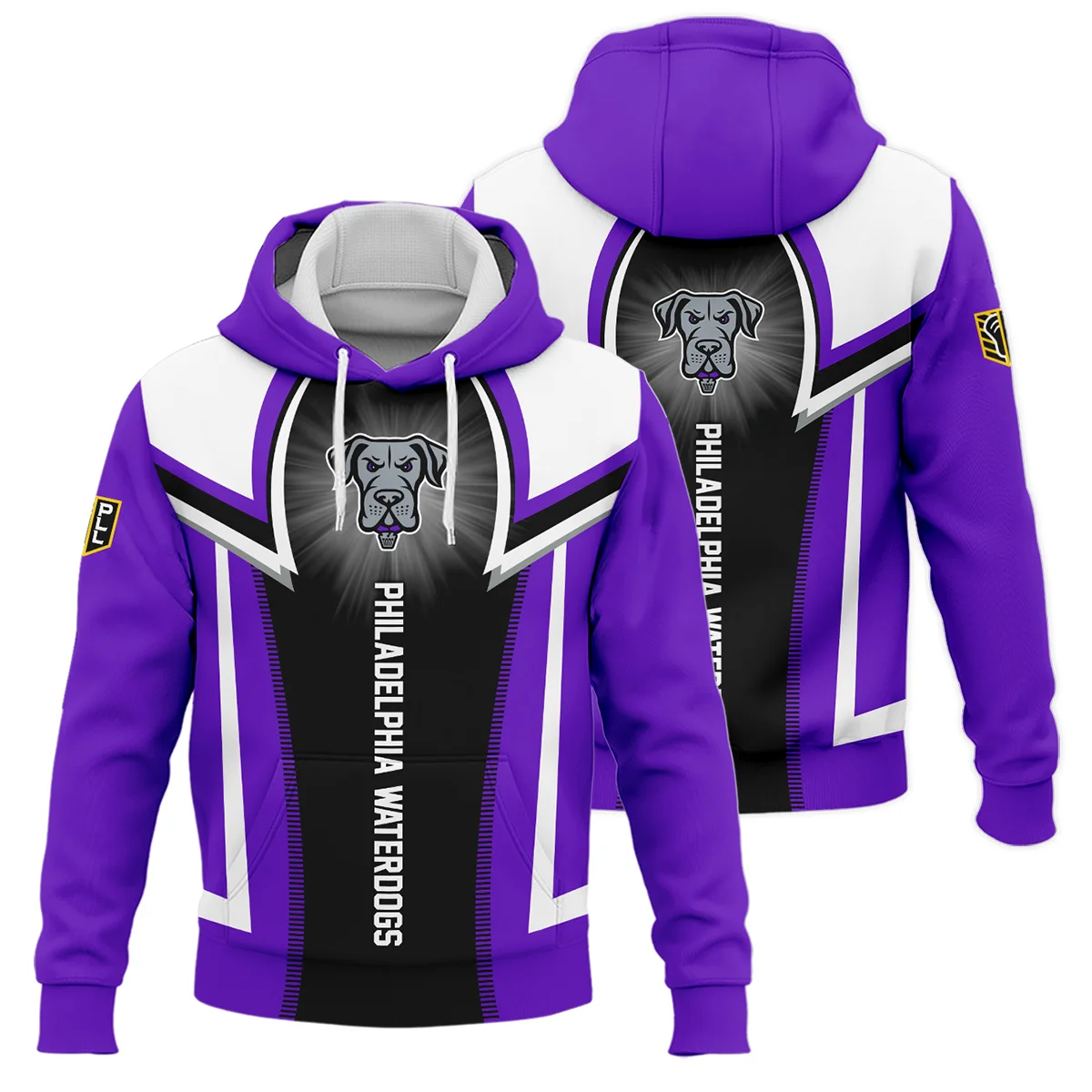 Background Color Mix Hoodie Philadelphia Waterdogs Premier Lacrosse League All Over Prints HOPLL220724A01PHIHD