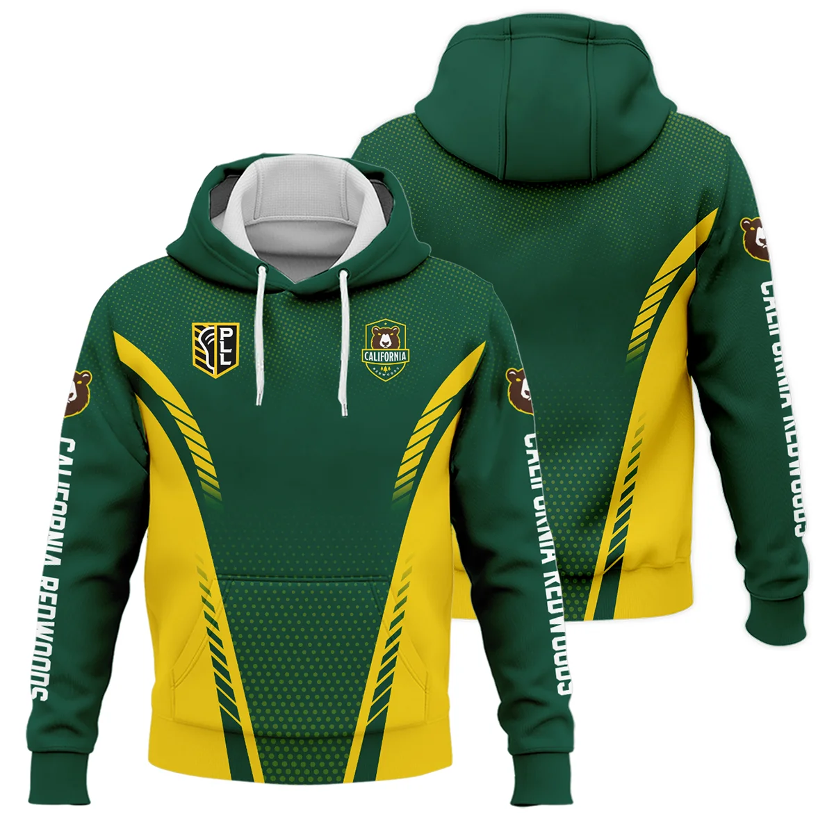 Sport Mix Color Color Hoodie California Redwoods Premier Lacrosse League All Over Prints QTLC220724A2CALHD