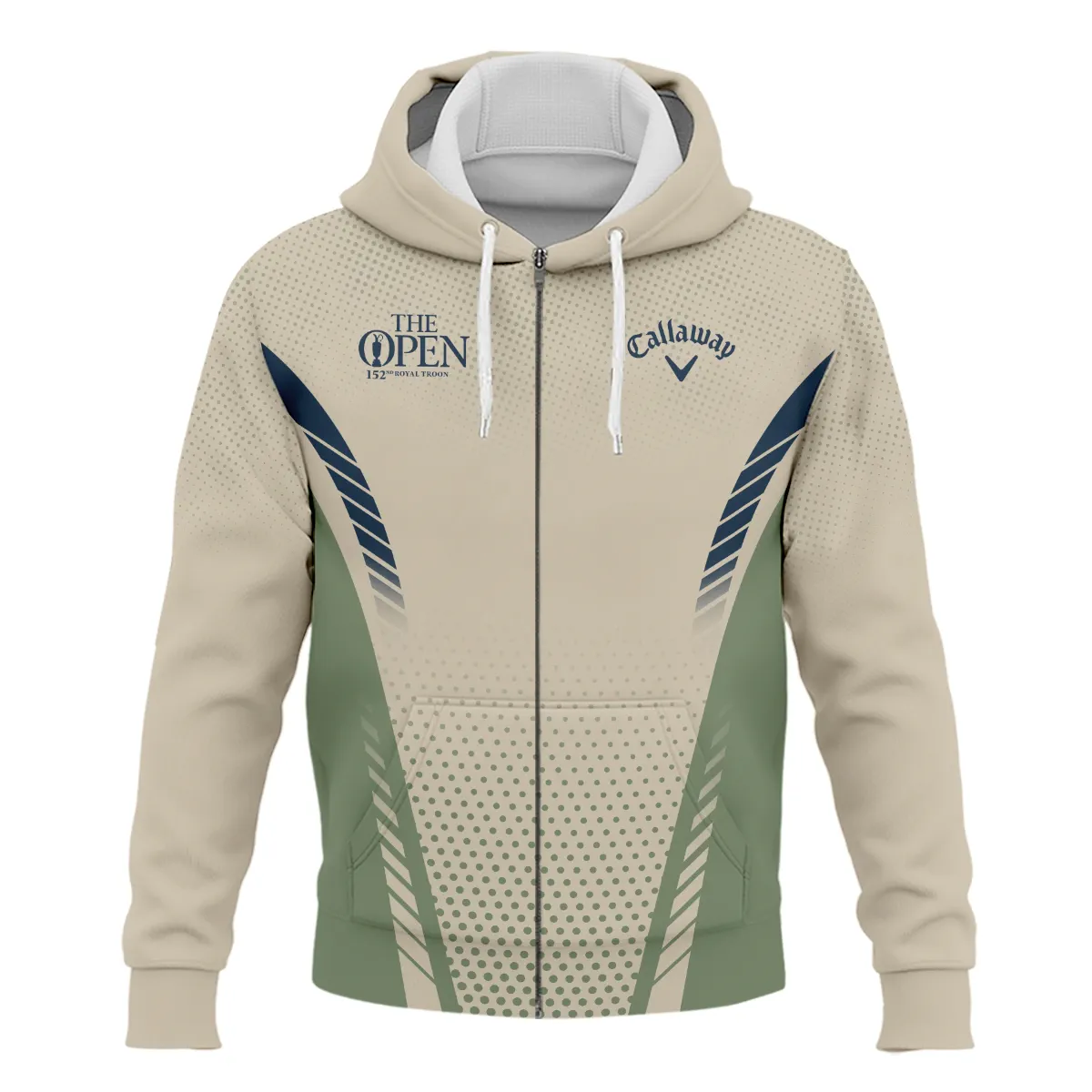 Special Release Tan Green Callaway 152nd Open Championship Zipper Hoodie Shirt All Over Prints BLTOP090724A3CLWZHD