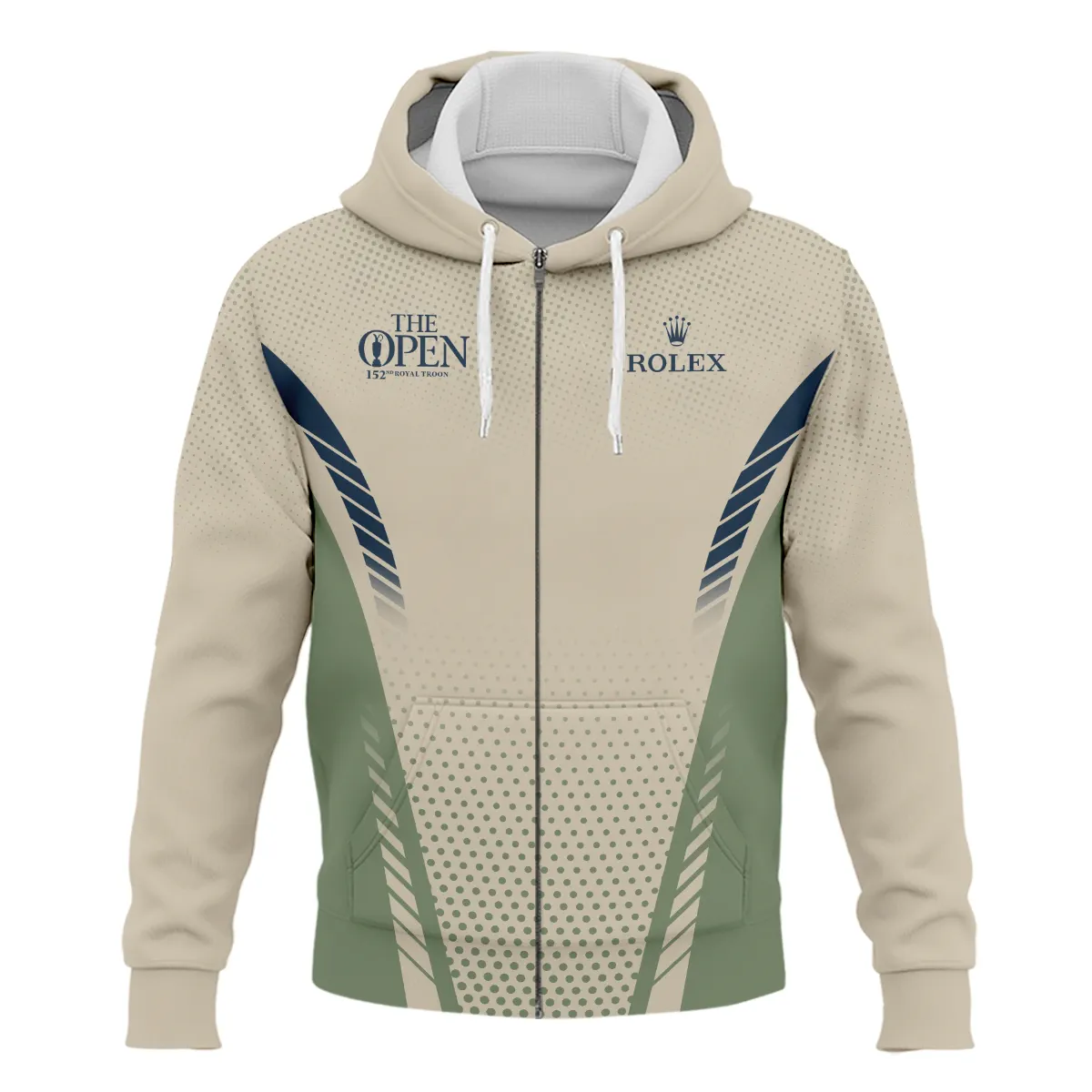 Special Release Tan Green Rolex 152nd Open Championship Zipper Hoodie Shirt All Over Prints BLTOP090724A3ROXZHD