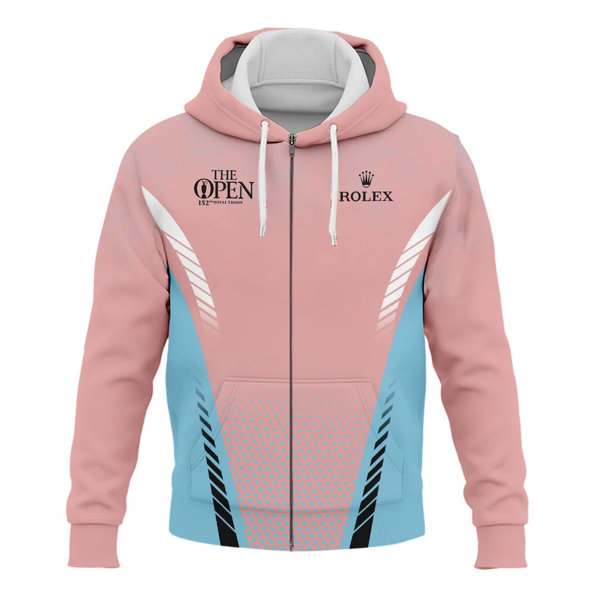 Special Release Pink Light Blue Rolex 152nd Open Championship Zipper Hoodie Shirt All Over Prints BLTOP090724A4ROXZHD