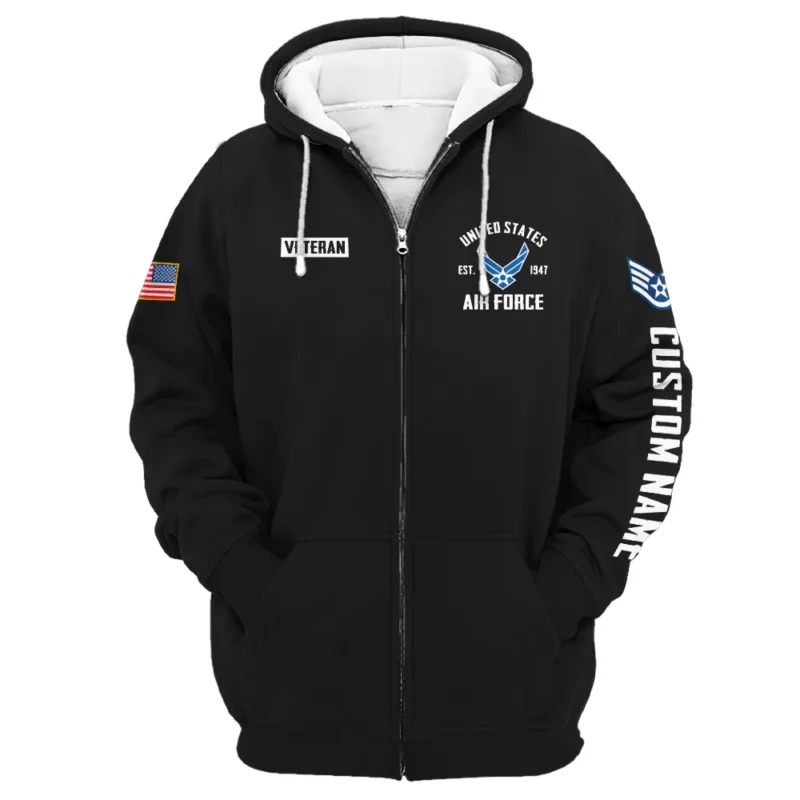 POW MIA All Gave Some Some Gave All Veteran U.S. Air Force Apparel All Over Prints BLVTR260724A1AF - Zip Hoodie