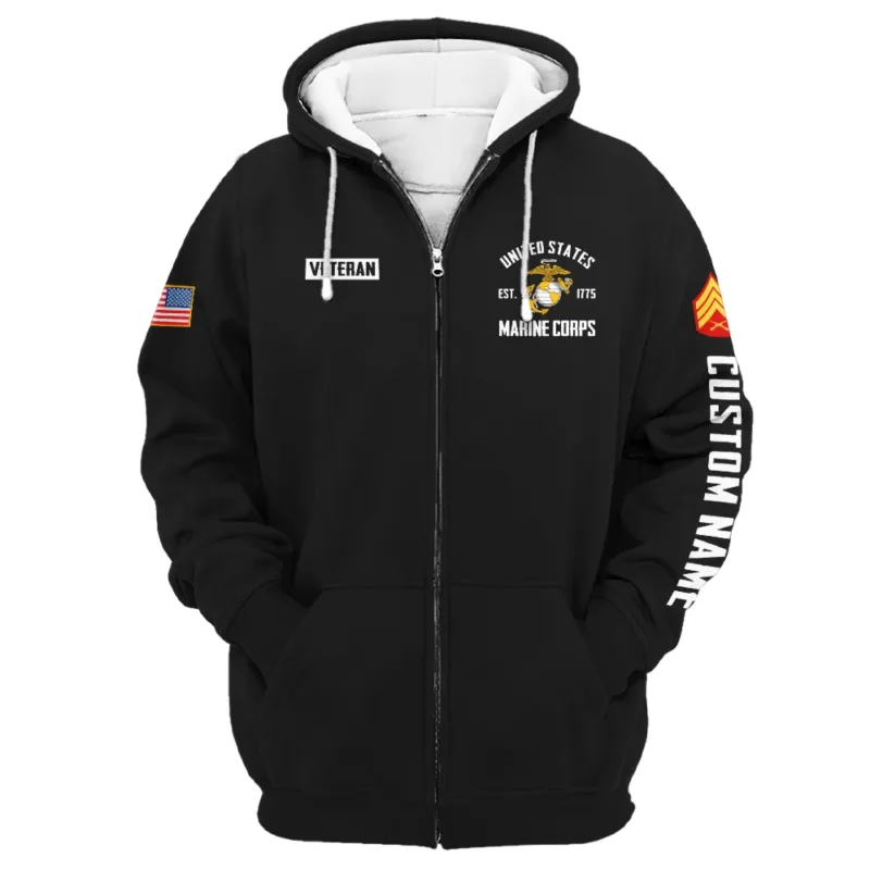 POW MIA All Gave Some Some Gave All Veteran U.S. Marine Corps Apparel All Over Prints BLVTR260724A1MC - Zip Hoodie