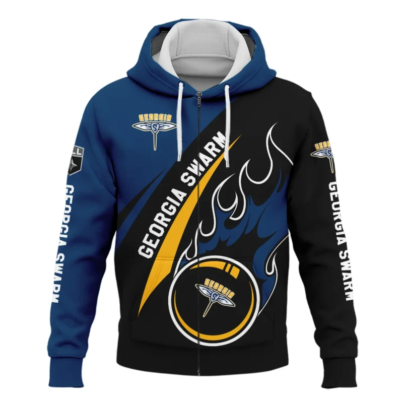 Gift For Fans Zipper Hoodie Georgia Swarm National Lacrosse League All Over Prints HONLL260724A01GEOZHD