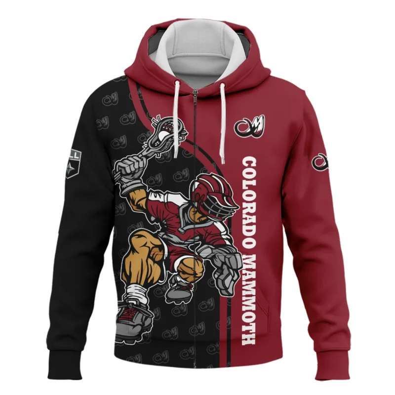 Color Lacrosse Player Background Zipper Hoodie Colorado Mammoth NLL All Over Prints HONLL290724A01COLZHD