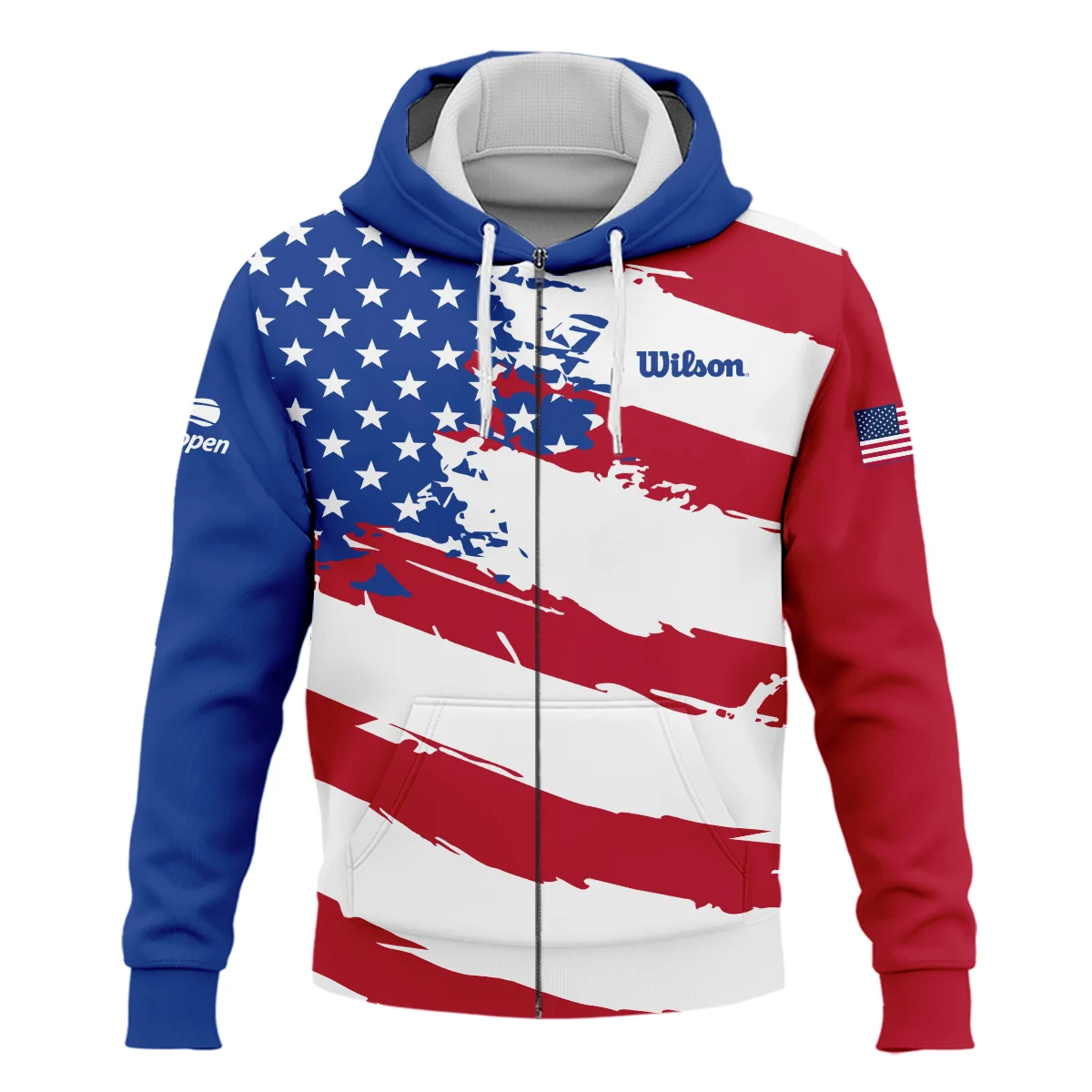 Sport Wilson US Open Tennis Zipper Hoodie Shirt All Over Prints HOTN060724A1WSZHD