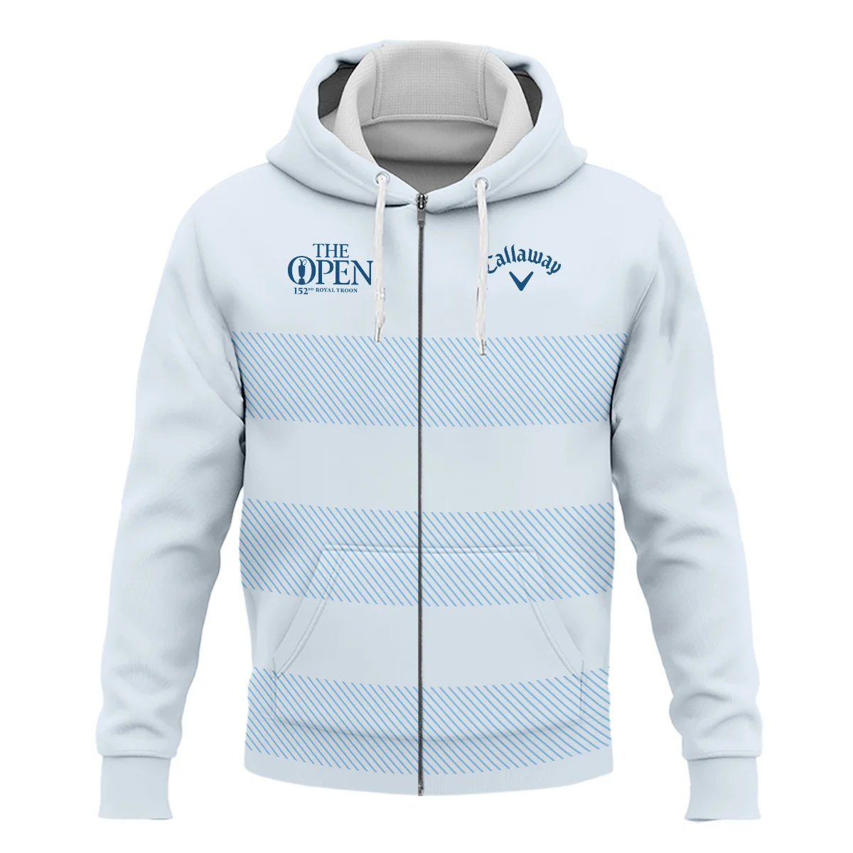 Special Release Callaway 152nd Open Championship Light Blue Background Line Pattern Zipper Hoodie Shirt All Over Prints HOTOP100724A01CLWZHD