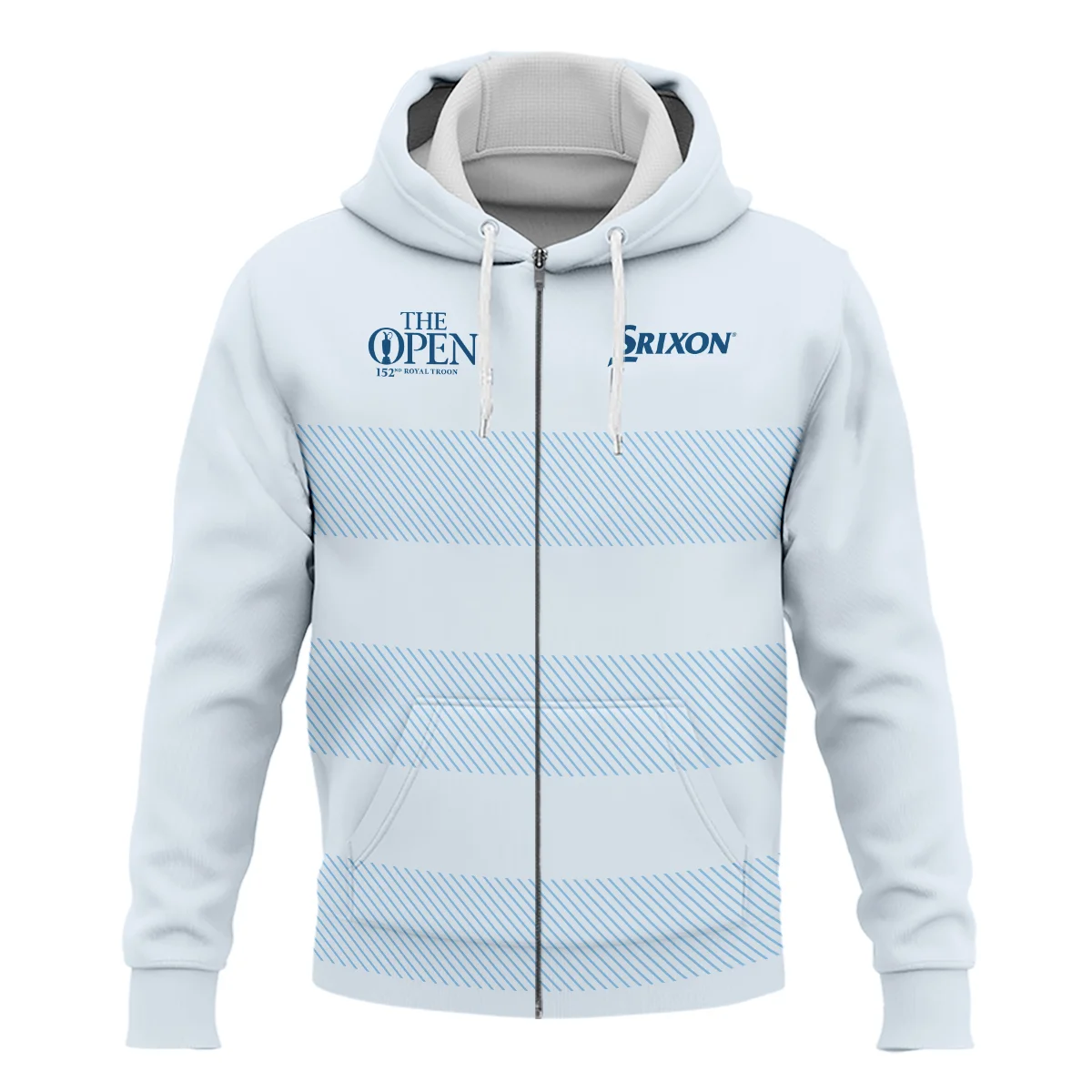 Special Release Srixon 152nd Open Championship Light Blue Background Line Pattern Zipper Hoodie Shirt All Over Prints HOTOP100724A01SRIZHD