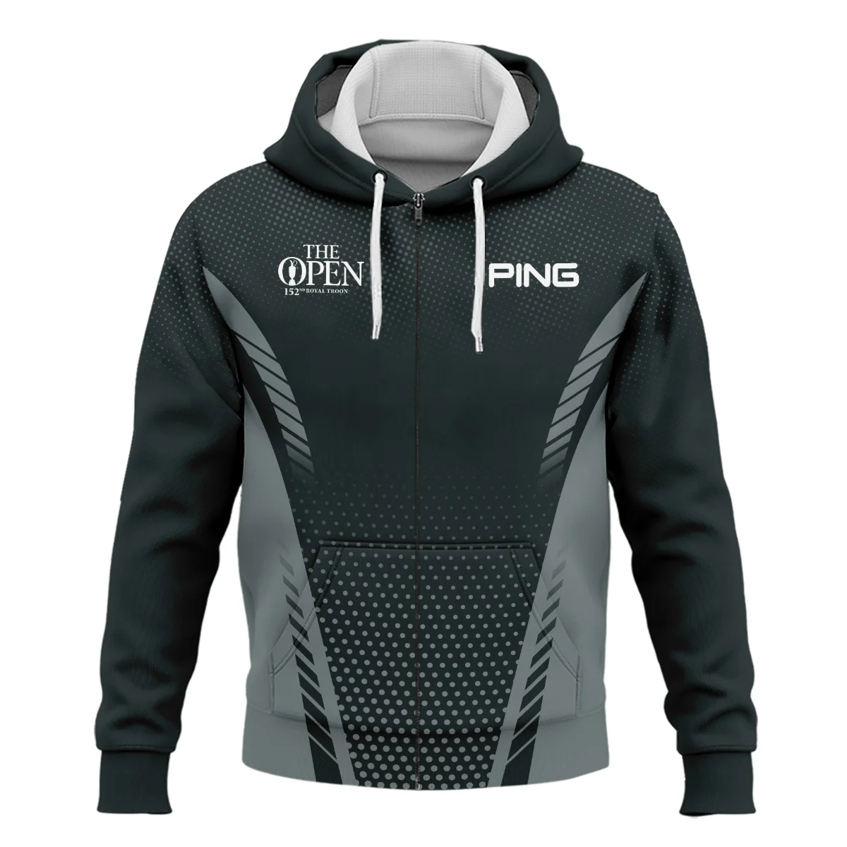 Golf Sport Dark Green Color Ping 152nd Open Championship Zipper Hoodie Shirt All Over Prints QTTOP090724A1PIZHD