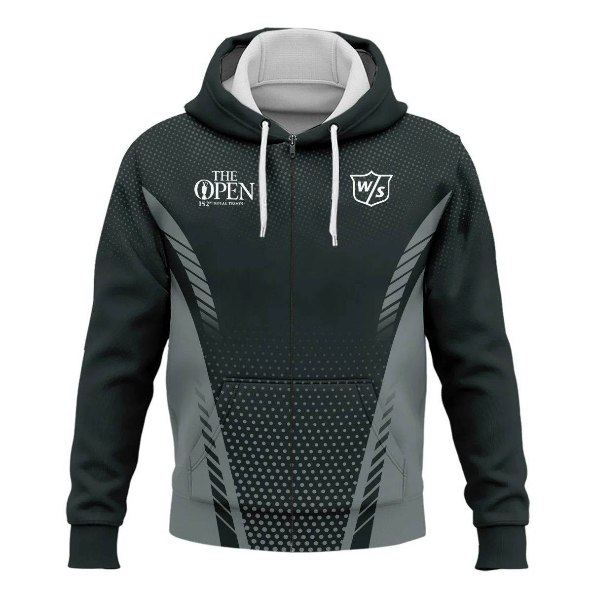 Golf Sport Dark Green Color Wilson Staff Golf 152nd Open Championship Zipper Hoodie Shirt All Over Prints QTTOP090724A1WSZHD