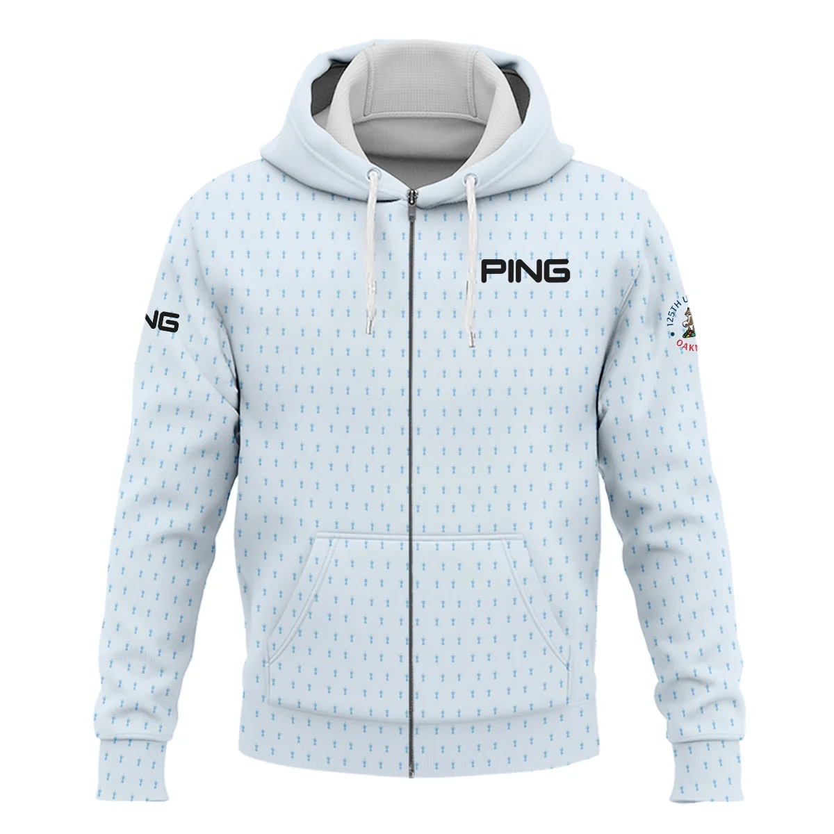 Special Release Light Blue Ping 125th U.S. Open Oakmont Zipper Hoodie Shirt All Over Prints QTUSM8724A2PIZHD