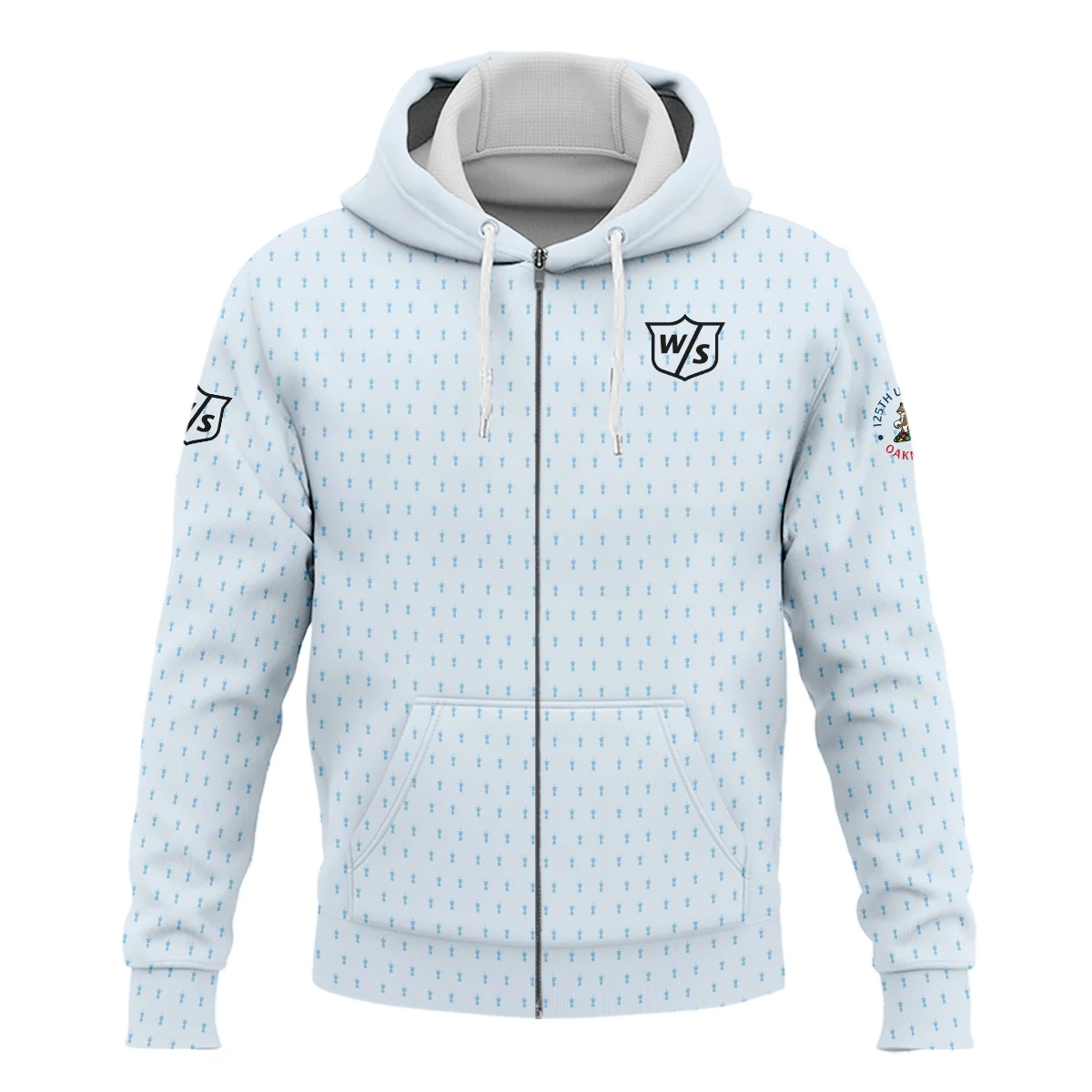 Special Release Light Blue Wilson Staff Golf 125th U.S. Open Oakmont Zipper Hoodie Shirt All Over Prints QTUSM8724A2WSZHD