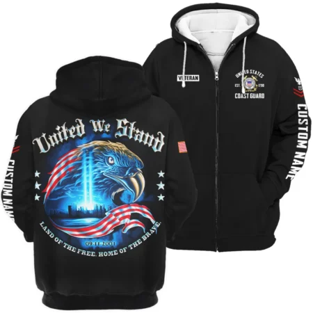 United We Stand 09-11-2001 Veteran U.S. Coast Guard Apparel All Over Prints BLVTR240724A2CG - Zip Hoodie