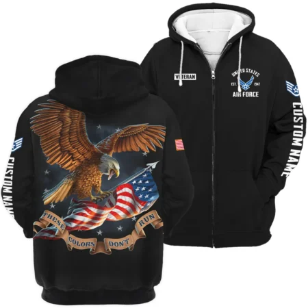 These Colors Dont Run Veteran U.S. Air Force Apparel All Over Prints BLVTR240724A3AF - Zip Hoodie