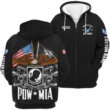 POW MIA All Gave Some Some Gave All Veteran U.S. Air Force Apparel All Over Prints BLVTR260724A1AF - Zip Hoodie