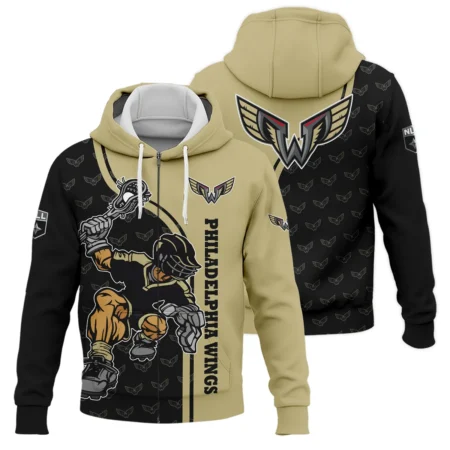 Color Lacrosse Player Background Zipper Hoodie Philadelphia Wings NLL All Over Prints HONLL290724A01PHIZHD