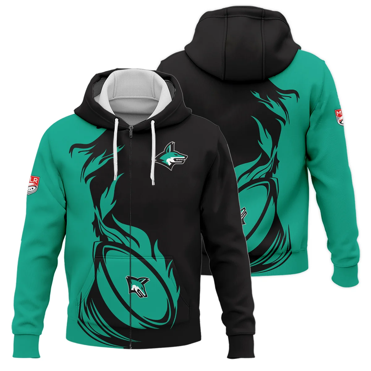 Rugby Fire Color Zipper Hoodie Dallas Jackals Major League Rugby All Over Prints QTRB200724A1DALZHD