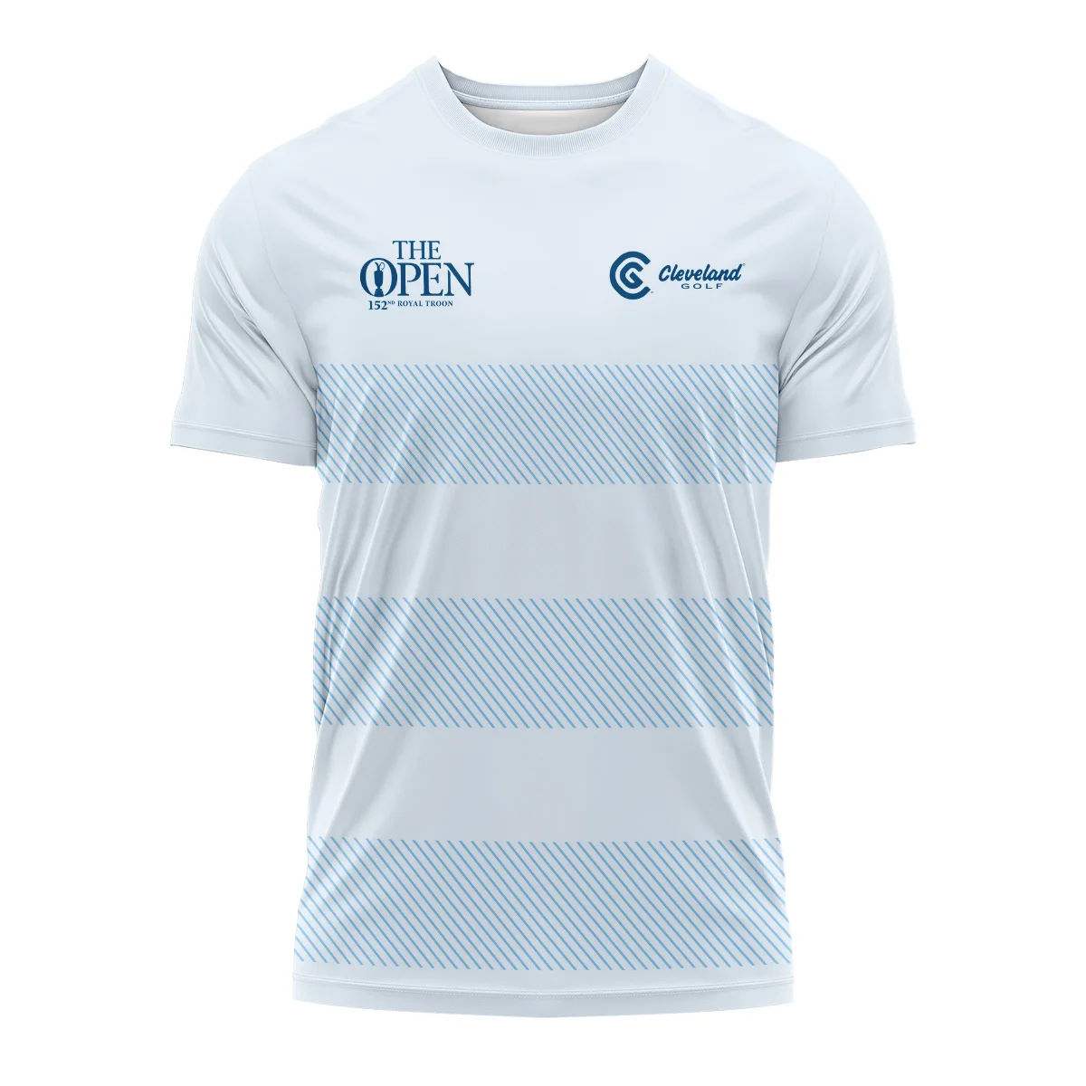 Special Release Cleveland Golf 152nd Open Championship Light Blue Background Line Pattern Performance T-Shirt All Over Prints HOTOP100724A01CLETS