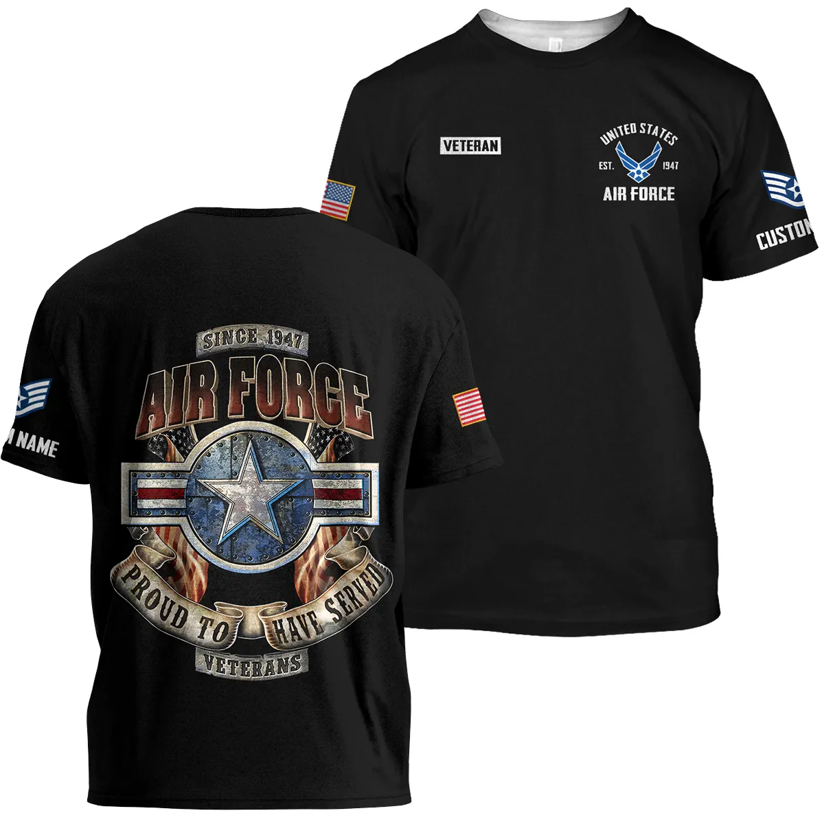 Proud To Have Served Veteran U.S. Air Force Apparel All Over Prints BLVTR180724A1AF - T Shirt