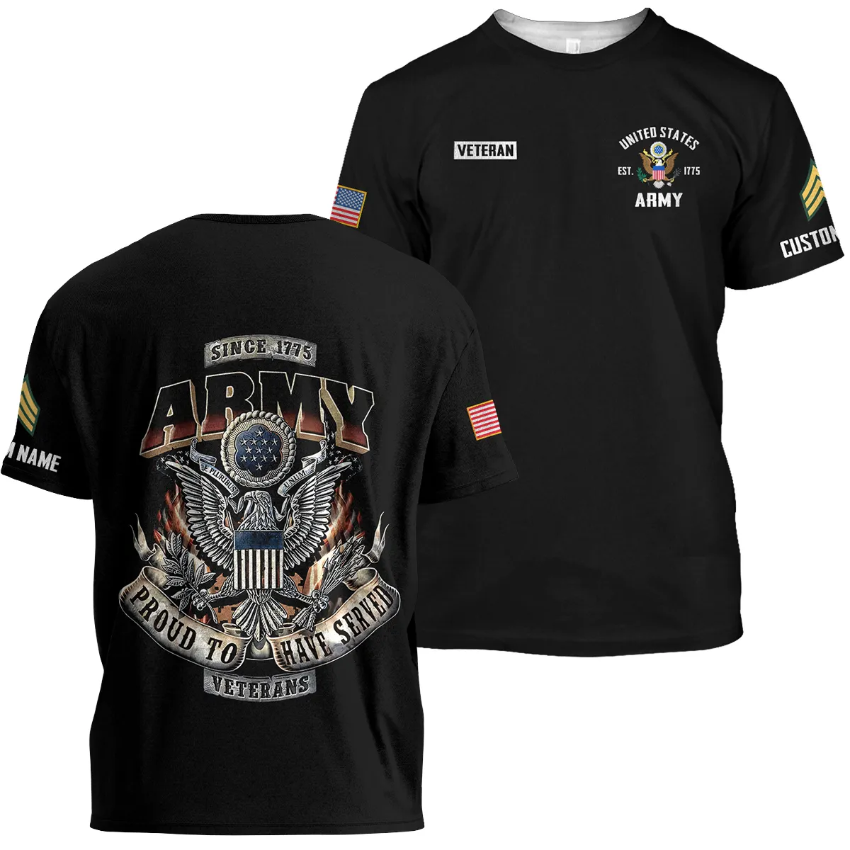 Proud To Have Served Veteran U.S. Army Apparel All Over Prints BLVTR180724A1AM - T Shirt