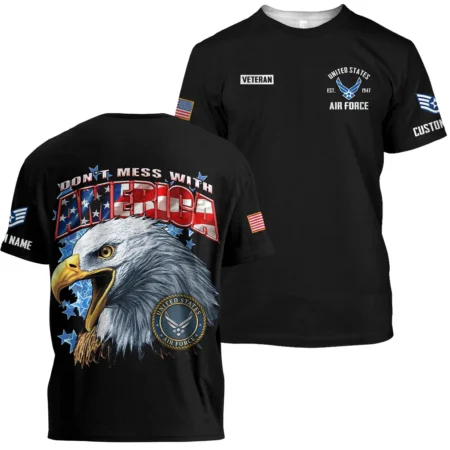 Dont Mess With America Veteran U.S. Air Force Apparel All Over Prints BLVTR240724A1AF - T Shirt