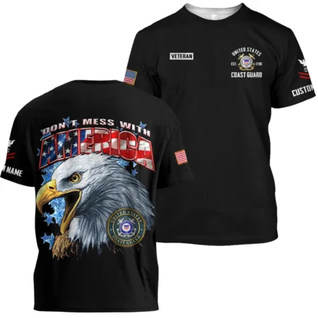 Dont Mess With America Veteran U.S. Coast Guard Apparel All Over Prints BLVTR240724A1CG - T Shirt