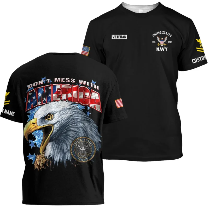 Dont Mess With America Veteran U.S. Navy Apparel All Over Prints BLVTR240724A1NV - T Shirt