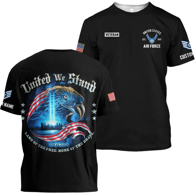 United We Stand 09-11-2001 Veteran U.S. Air Force Apparel All Over Prints BLVTR240724A2AF - T Shirt