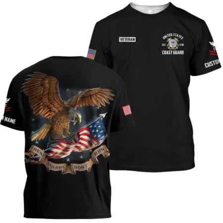 These Colors Dont Run Veteran U.S. Coast Guard Apparel All Over Prints BLVTR240724A3CG - T Shirt