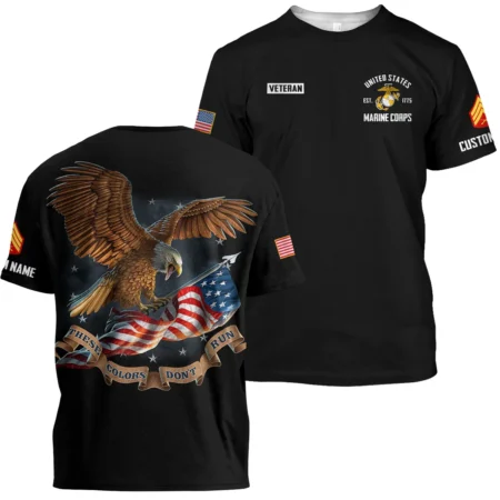 These Colors Dont Run Veteran U.S. Marine Corps Apparel All Over Prints BLVTR240724A3MC - T Shirt