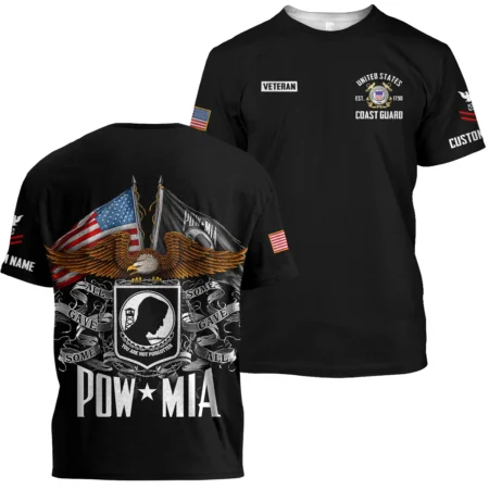 POW MIA All Gave Some Some Gave All Veteran U.S. Coast Guard Apparel All Over Prints BLVTR260724A1CG - T Shirt