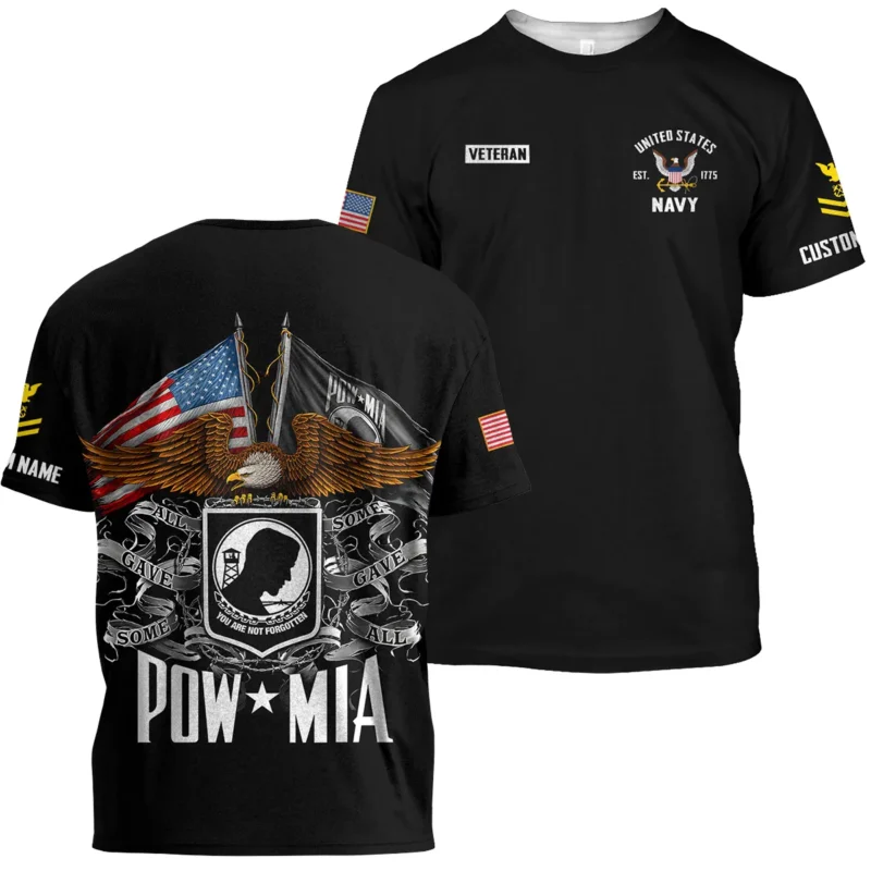 POW MIA All Gave Some Some Gave All Veteran U.S. Navy Apparel All Over Prints BLVTR260724A1NV - T Shirt