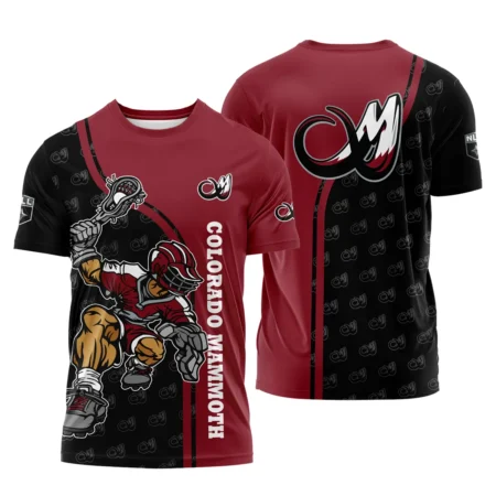 Color Lacrosse Player Background T-Shirt Colorado Mammoth NLL All Over Prints HONLL290724A01COLTS