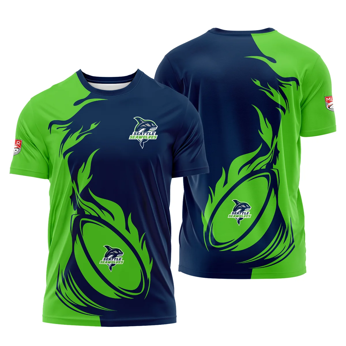 Rugby Fire Color T-Seattle Seawolves Major League Rugby All Over Prints QTRB200724A1SEATS