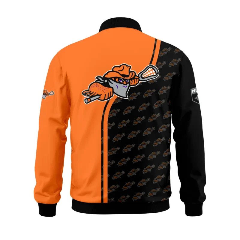 Color Lacrosse Player Background Bomber Jacket  Buffalo Bandits NLL All Over Prints HONLL290724A01BUFBB