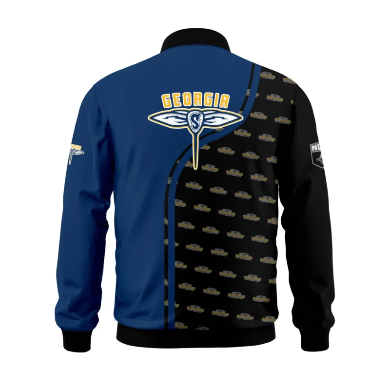 Color Lacrosse Player Background Bomber Jacket  Georgia Swarm NLL All Over Prints HONLL290724A01GEOBB