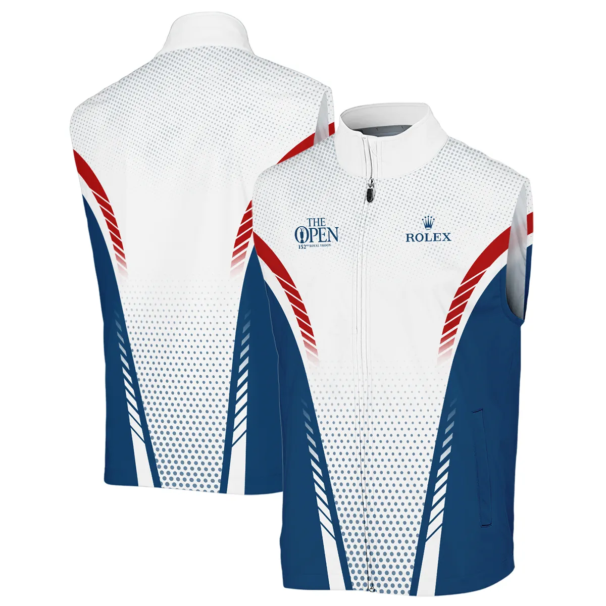 Special Release Blue Red White Us Flag Rolex 152nd Open Championship Sleeveless Jacket All Over Prints BLTOP090724A1ROXSJK