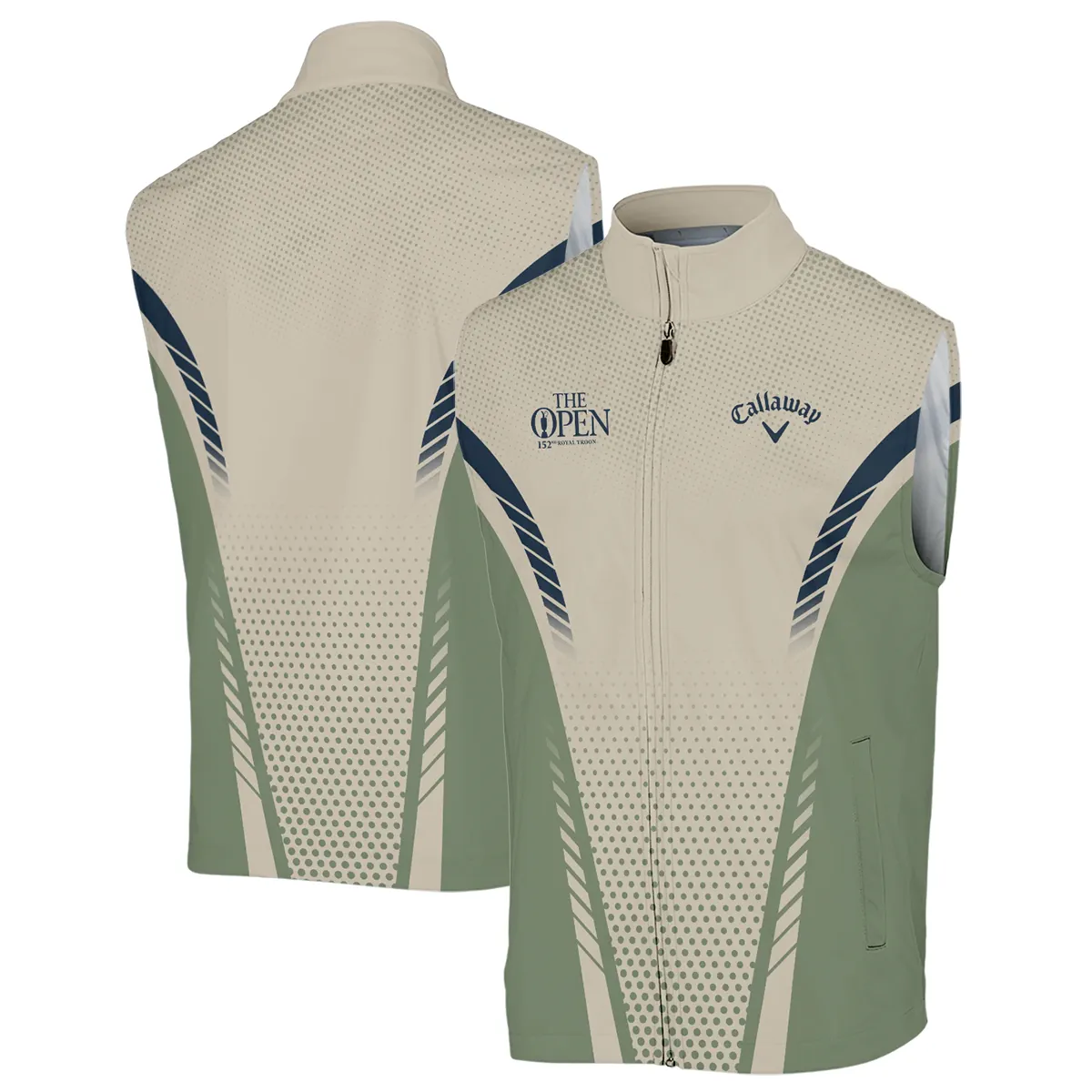 Special Release Tan Green Callaway 152nd Open Championship Sleeveless Jacket All Over Prints BLTOP090724A3CLWSJK