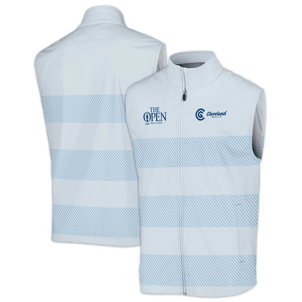 Special Release Cleveland Golf 152nd Open Championship Light Blue Background Line Pattern Sleeveless Jacket All Over Prints HOTOP100724A01CLESJK