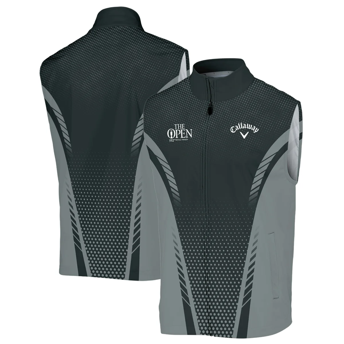 Golf Sport Dark Green Color Callaway 152nd Open Championship Sleeveless Jacket All Over Prints QTTOP090724A1CLWSJK