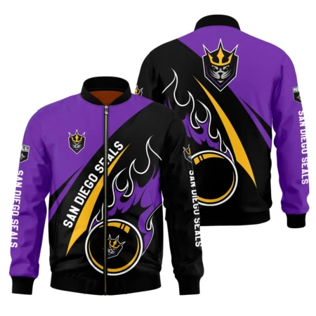 Gift For Fans Bomber Jacket  San Diego Seals National Lacrosse League All Over Prints HONLL260724A01SDBB