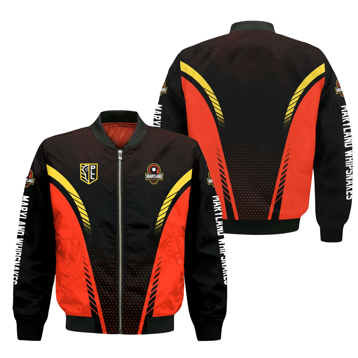 Sport Mix Color Color Bomber Jacket  Maryland Whipsnakes Premier Lacrosse League All Over Prints QTLC220724A2MDWSJK