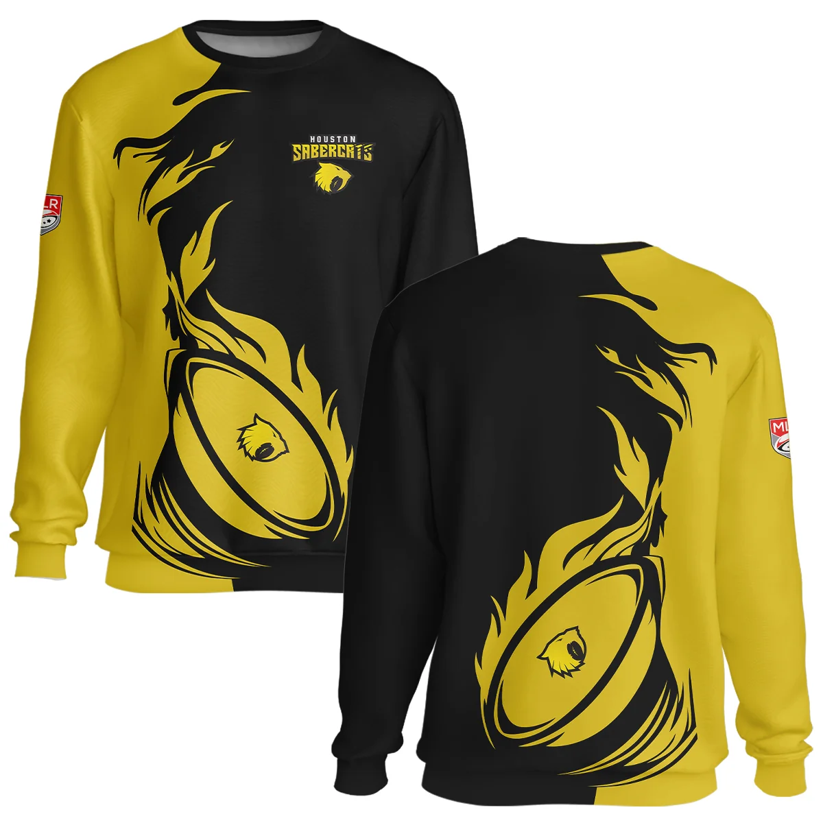 Rugby Fire Color Unisex Sweatshirt Houston SaberCats Major League Rugby All Over Prints QTRB200724A1HOUZVPL