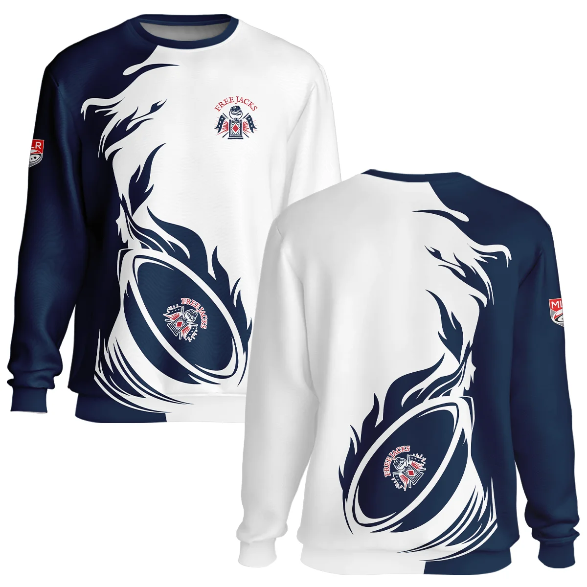 Rugby Fire Color Unisex Sweatshirt New England Free Jacks Major League Rugby All Over Prints QTRB200724A1NEZVPL